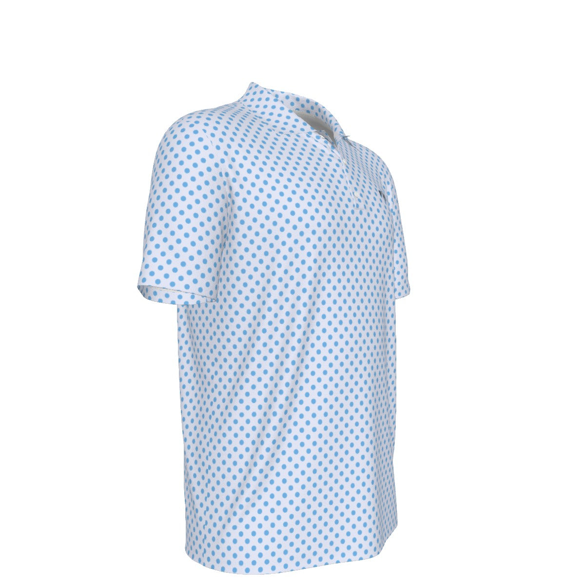 Polka Dot Powder Blue Premium Polo