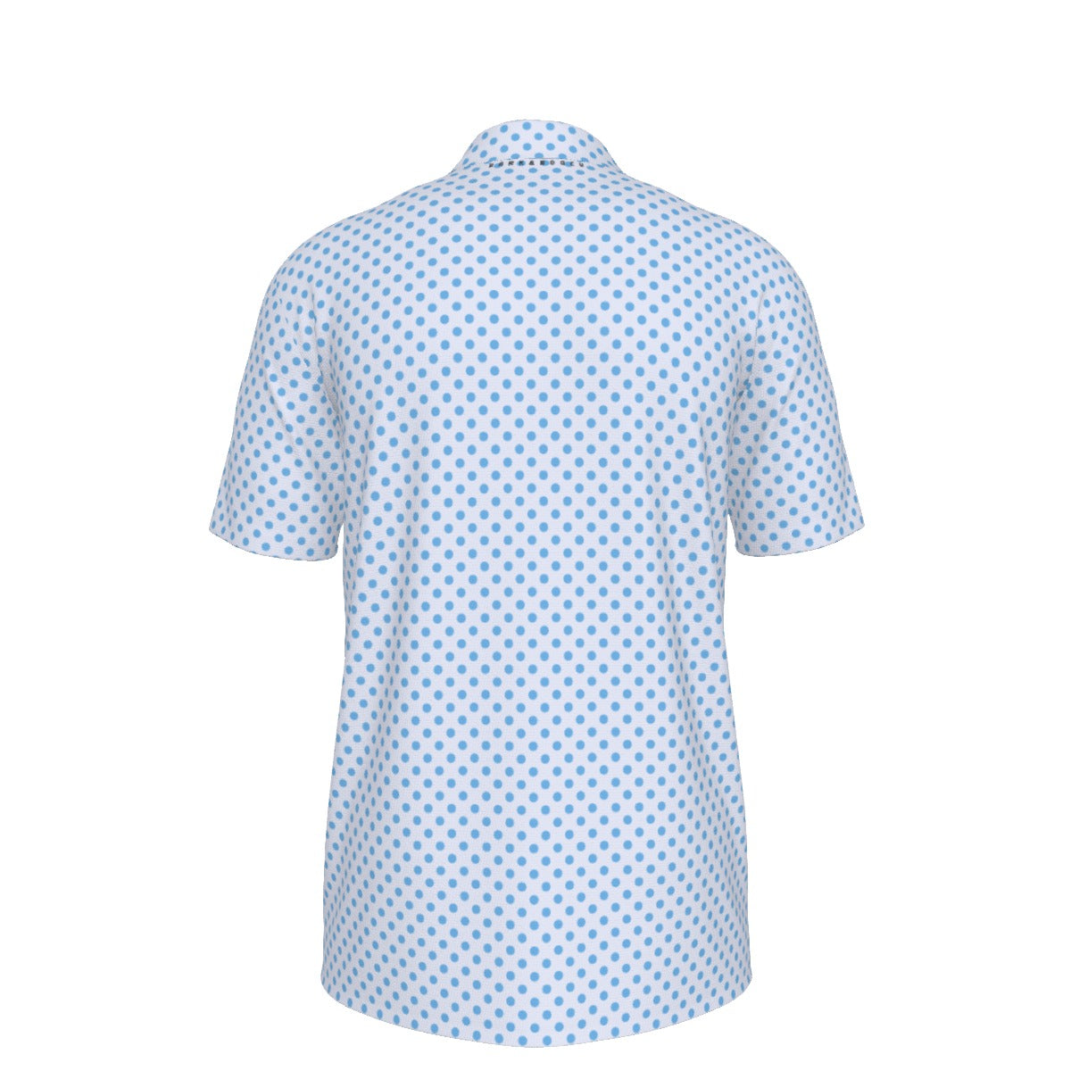 Polka Dot Powder Blue Premium Polo